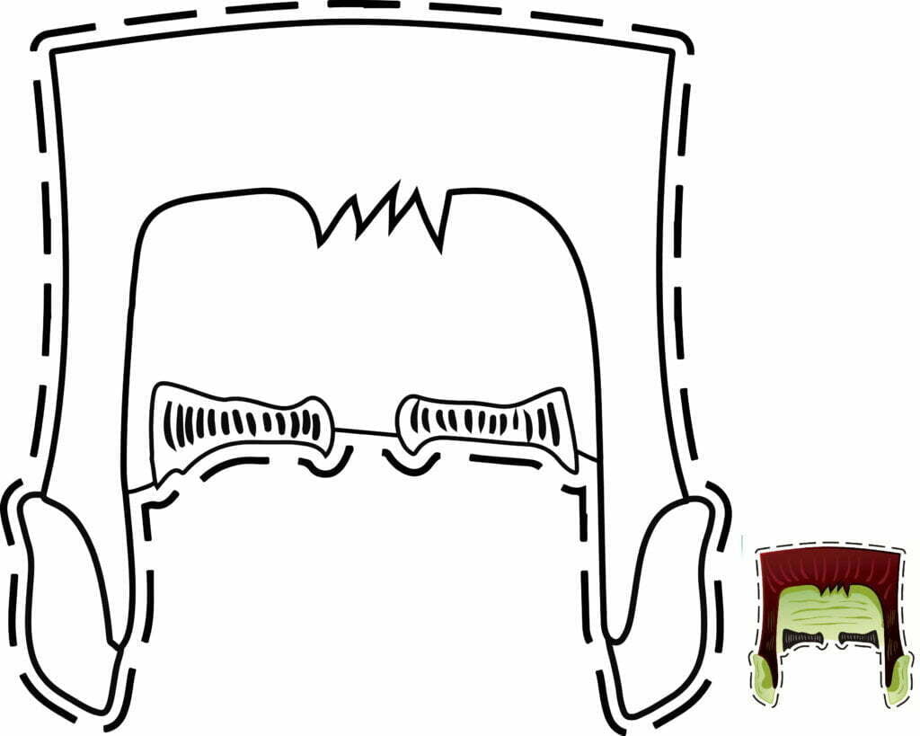 Plantilla Tikariy Antifaz Frankenstein, para recortar en casa